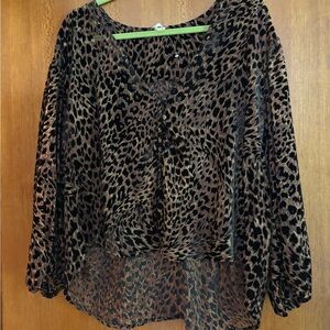 Free People Leopard Print Women's Top